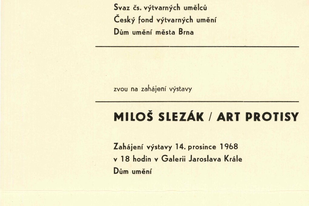 Miloš Slezák – artprotis